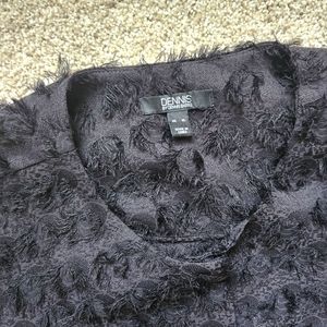 Whimsical black jacket by Dennis Basso, Size XL, NWOT